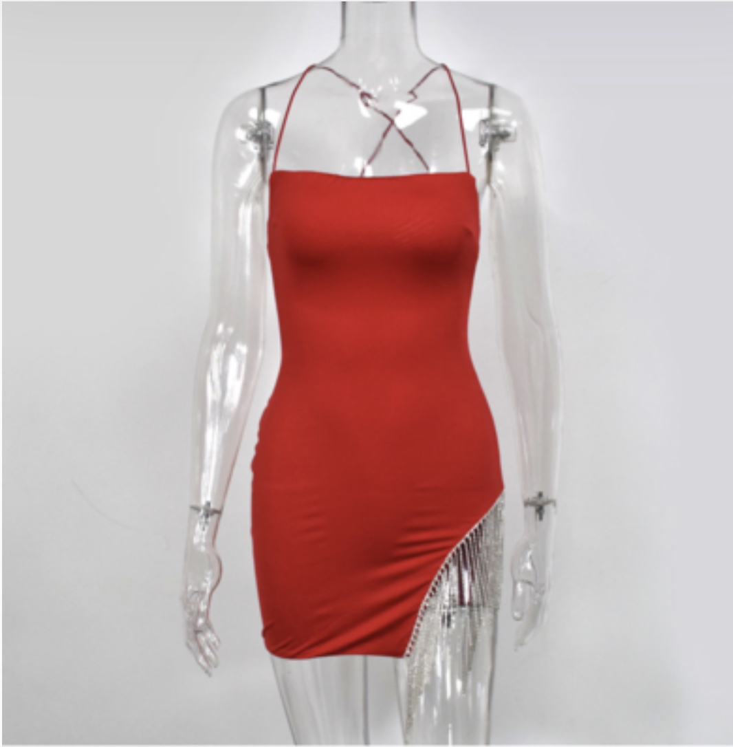 Bodycon red dress
